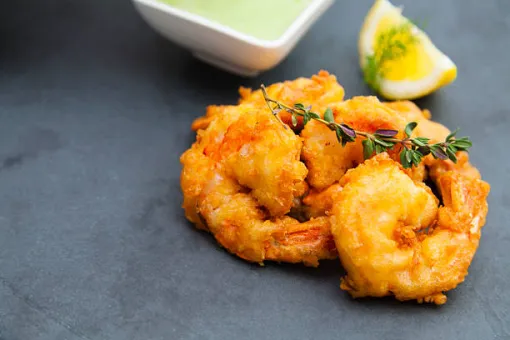 Restaurant avec beignets de crevettes à Sainte-Marie, La Réunion, Sainte-Marie, Baraka Sam